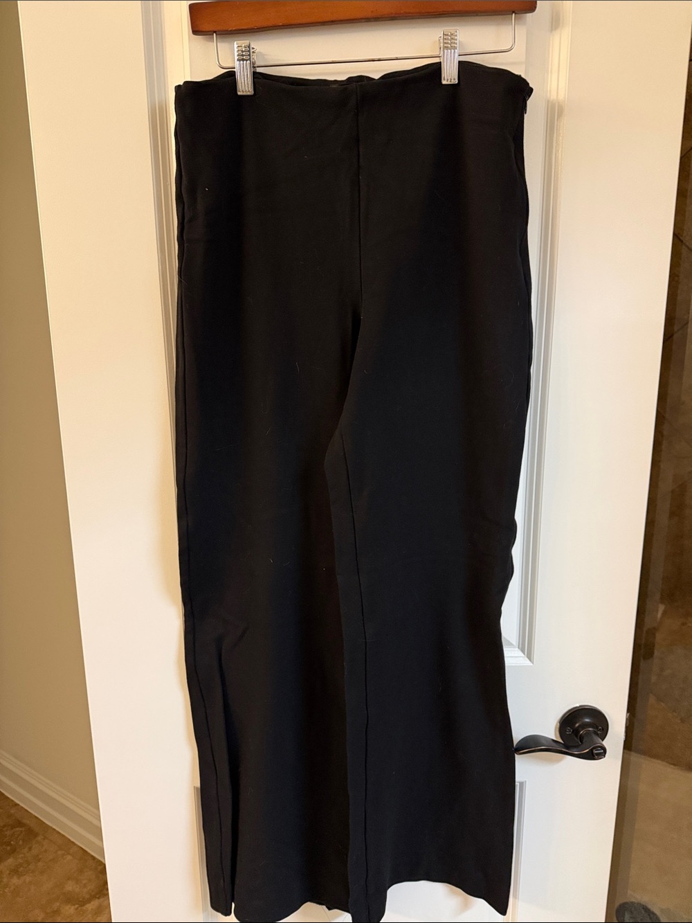 White House Black Market Black Wide-Leg High-Rise Pants